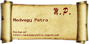 Medvegy Petra névjegykártya